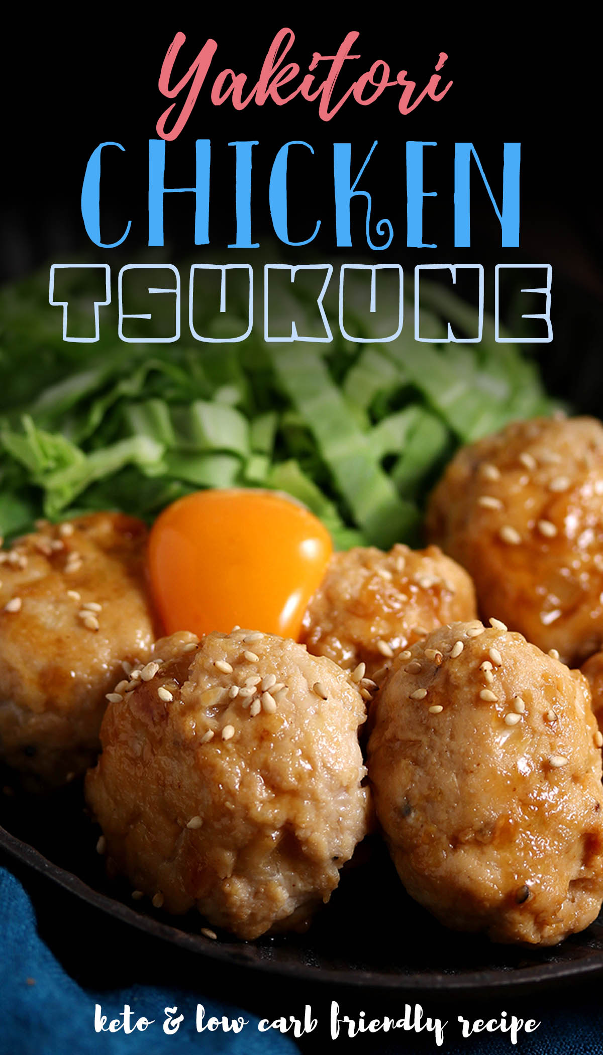 Easy Keto Tsukune つくね Japanese Chicken Meatballs